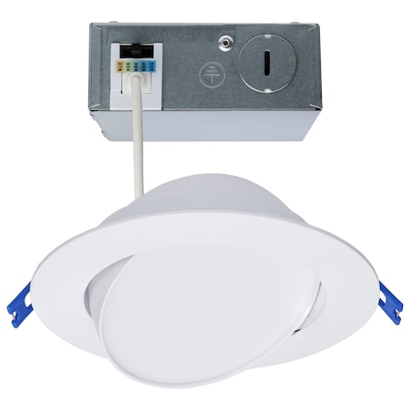 Satco 14 Watt 6 Inch Directional Low-Profile Downlight CCT Selectable 120 Volt White Finish S11879
